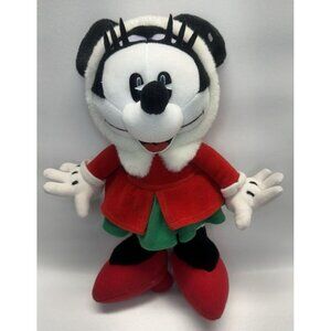 Minnie‎ Mouse Gund Plush Holiday Christmas Stuffed Animal Standing Disney